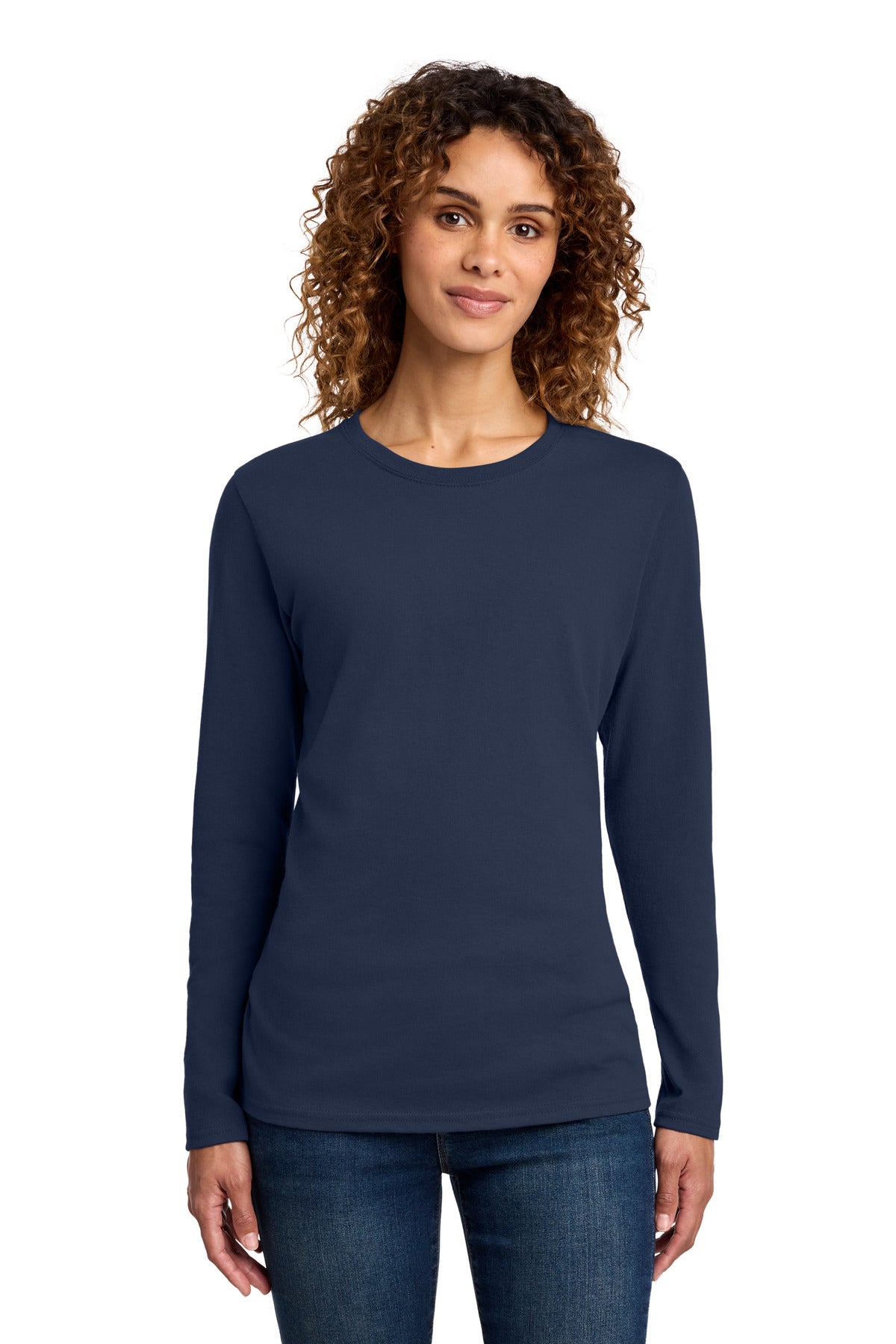 Port & Co Women's Long Sleeve Core Cotton Tee. LPC54LS