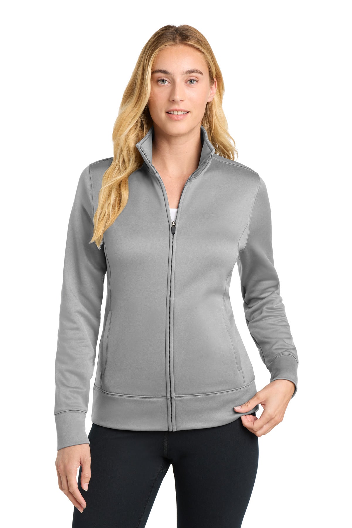 Sport-Tek Women's Sport-Wick Fleece Full-Zip Jacket.  LST241